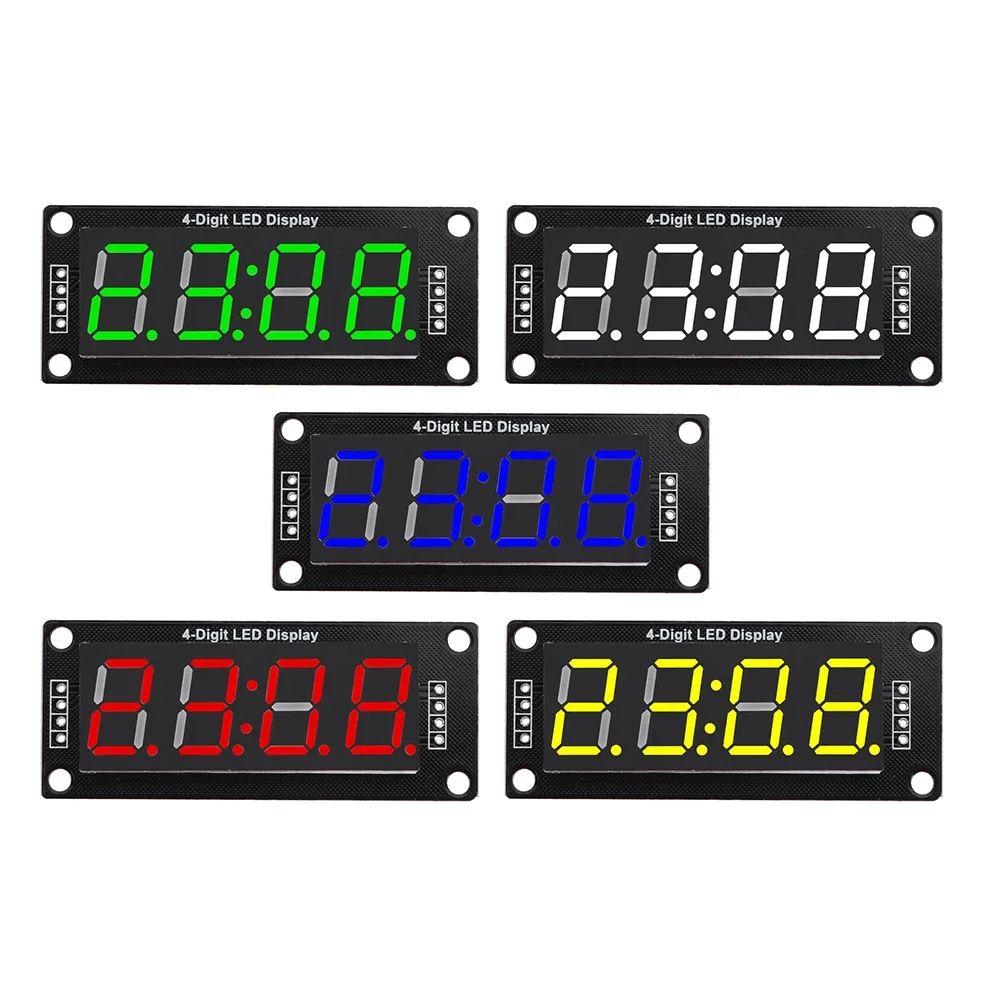 TM1637 Time Indicator Tube 4 Digital Clock Module 7 Segment Glow Tube Clock Digital Indicator Tube 0.56 Inch LED Display Module