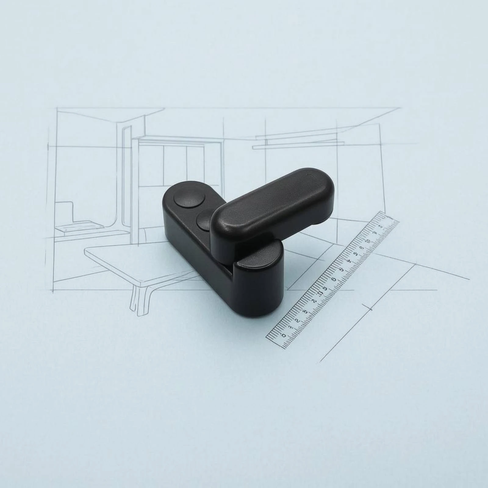 RV Rotating Table Buckle Long-Lasting ABS Material Cross-Shaped Storage Buckle Rotating Table Latch Easy Installation
