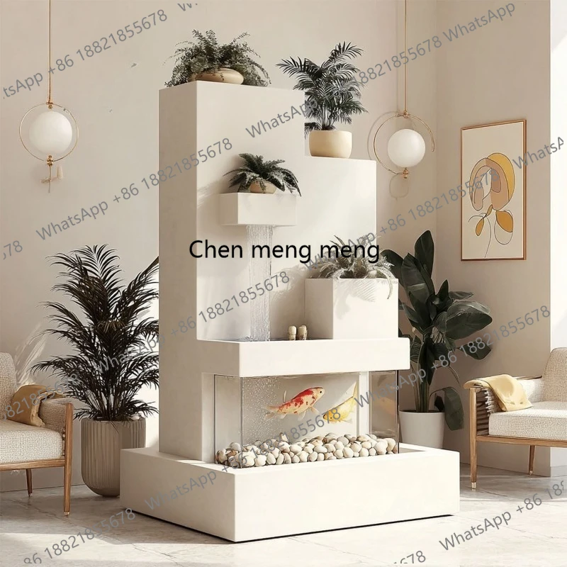 Waterscape fish tank floor tank multi-layer stepped landscaping household living room decoration green plant landscaping