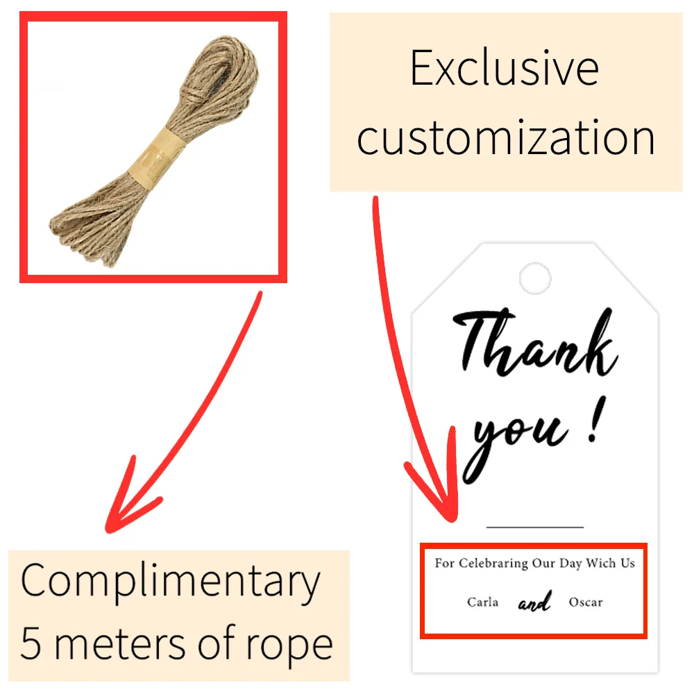 40 шт. открытки с благодарностью на заказ, персонализированные подарочные бирки, этикетки для вечеринок, идеально подходят для юбилеев, выпускников, свадеб