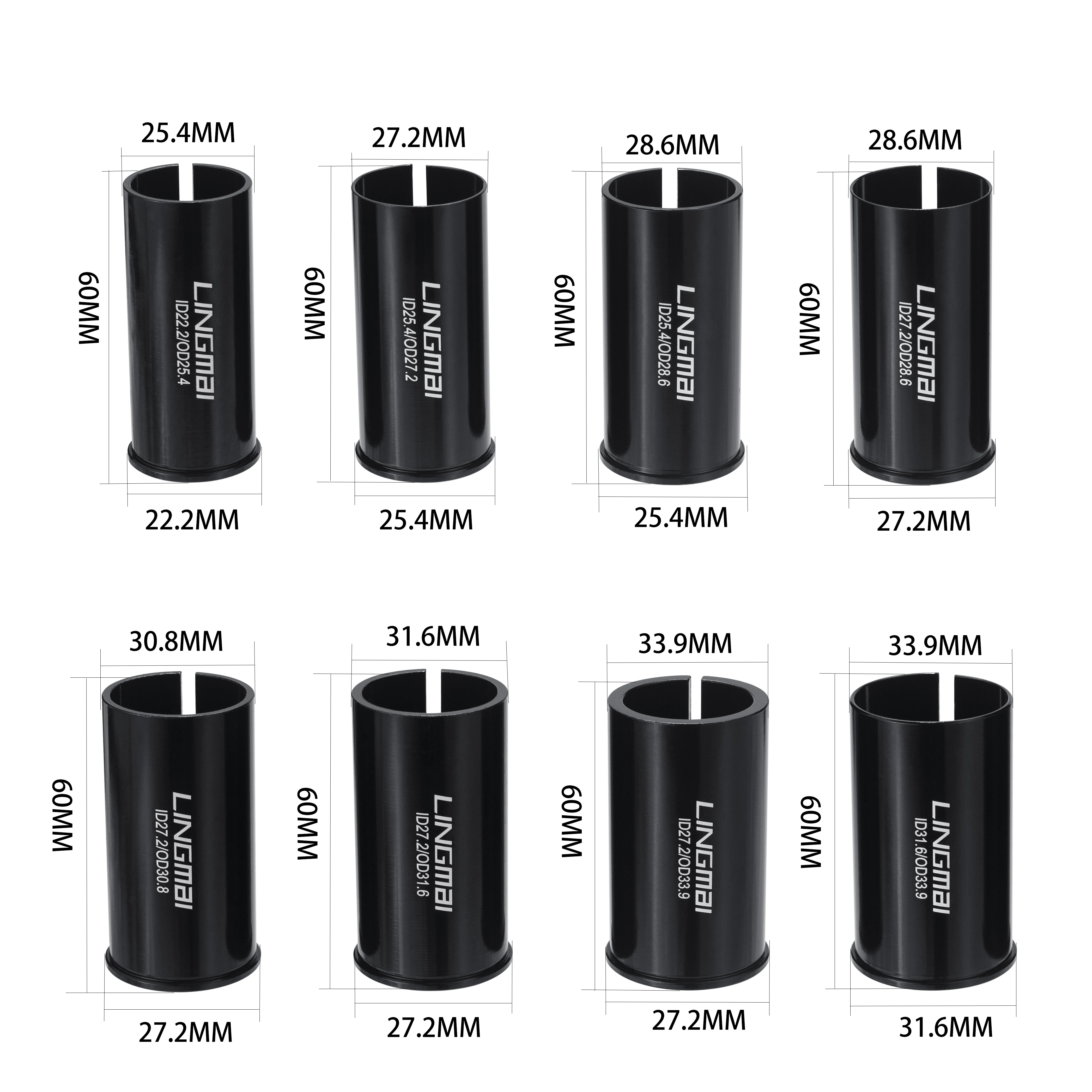 

Адаптер для подседельного штыря велосипеда, рукав из сплава, переходник для трубки подседельного штыря 25,4 27,2 28,6 30,4 30,8 31,6 33,9 34,9 мм