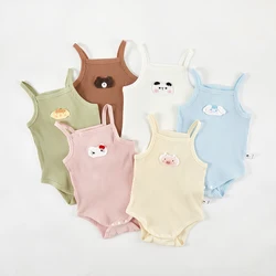 Baby straps, summer clothes, jumpsuit, summer thin vest, super cute boy and girl baby bag fart clothes, cartoon clothes