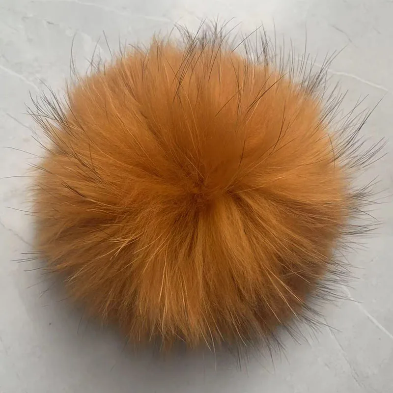 Big Size DIY Real Fox Fur Pompoms Raccoon Fur Pom Poms Balls Natural Fur Pompon For Hats Bags Shoes Scarves Accessories, image 8