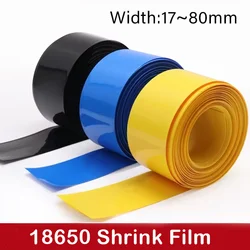 18650 Heat Shrink Lipo Battery PVC Shrink Film Pack Width 17mm ~ 80mm Heat Shrink Insulated Film Wrap lithium Case Cable Sleeve