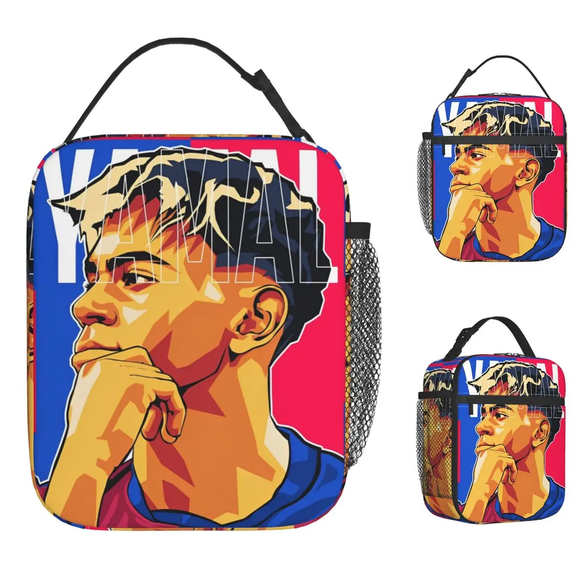 Oil Painting Version Lamine Y-Yamal Insulated Lunch Bags Cooler Bag Lunch Container Leakproof Tote Lunch Box Food Handbags