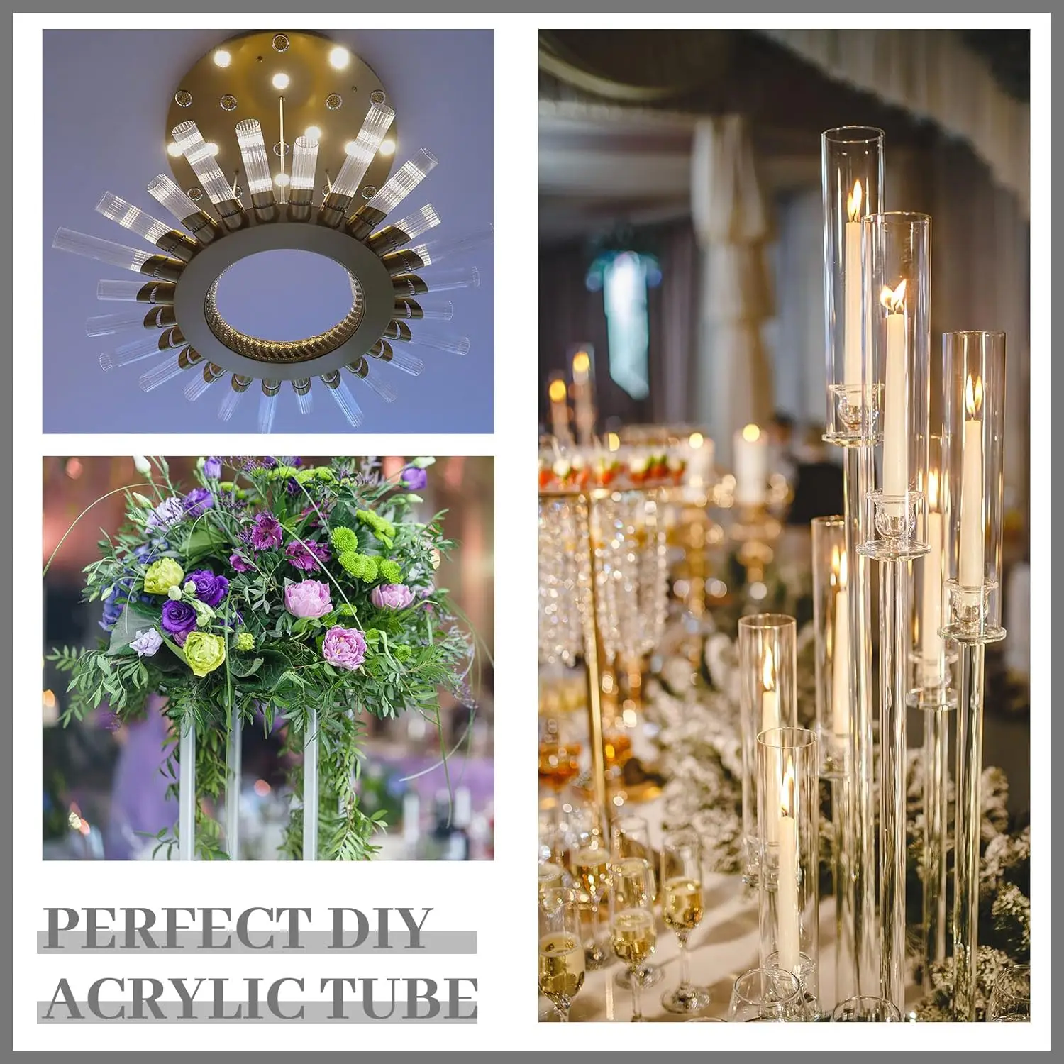 30 قطعة أنبوب أكريليك Naxilai أنبوب صلب اسطوانة مستديرة أنبوب شفاف من البلاستيك الصلب لتقوم بها بنفسك أنبوب أكريليك للإضاءة الإعلانية