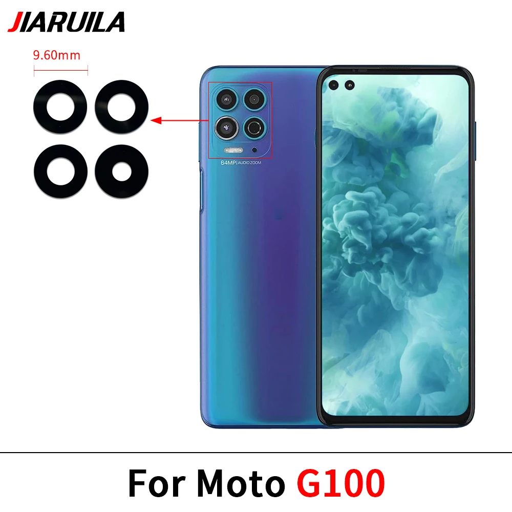 NEW Back Rear Camera Glass Lens With Glue Ahesive For Moto One Hyper Fusion Action G10 G20 G30 G100 G200 5G E5 Plus G Play 2021