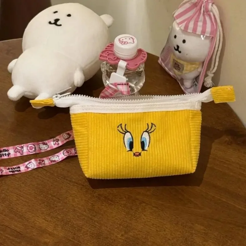 ديزني تويتي بيرد سروال قصير قماش سستة مقلمة الفتيات ماكياج أداة حقيبة التخزين محفظة نسائية للعملات المعدنية المحمولة الداخلية بطانة حقيبة الهدايا #4