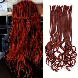 24 Inch Loose Ended Dreadlock Extensions 10Strands Synthetic Single Ended Wavy Dreads Extensions Hippie Style Crochet Dreadlocks