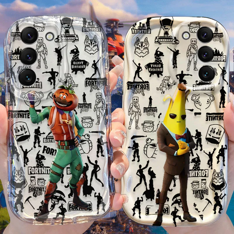 F-Fortnites Case for Samsung Galaxy S24 S23 S22 S21 Ultra Plus S20 FE A73 A72 A71 A55 A54 5G A53 A52 A51 4G A50S A50 Cover Funda