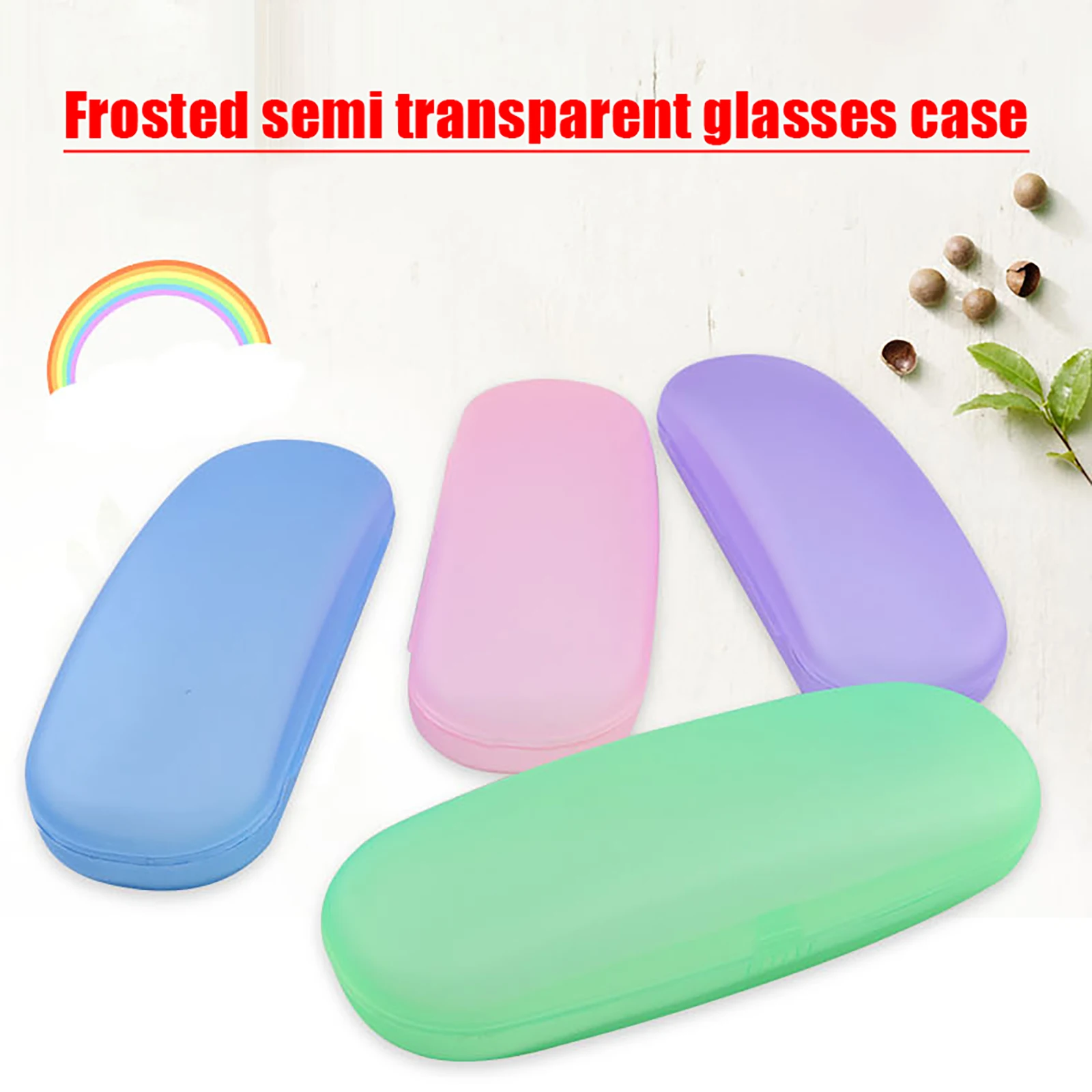 Plastic Sunglasses Storage Box Plastic Frosted Translucent Eyeglasses Cases for Women Men