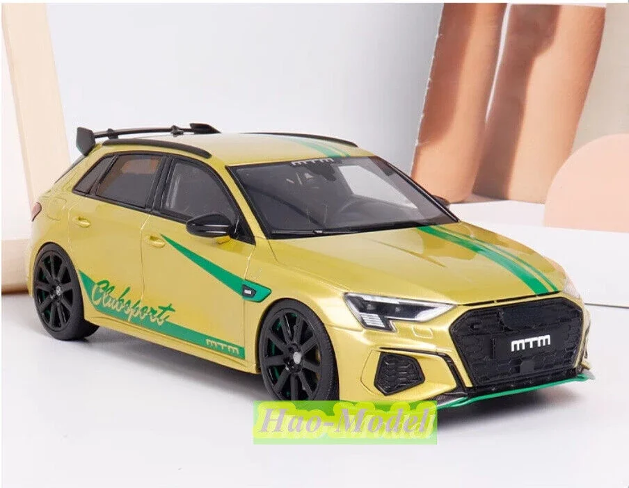 

GT Spirit 1/18 для Audi 2022 S3 MTM, литая под давлением модель автомобиля из смолы, игрушки для мальчиков, подарки на день рождения, коллекция украшений для хобби