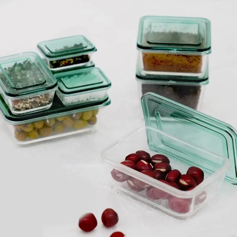 

Miniature Clear Plastic Storage Box With Lid For 1/6 Scale Dollhouses Accessories Display A2UB