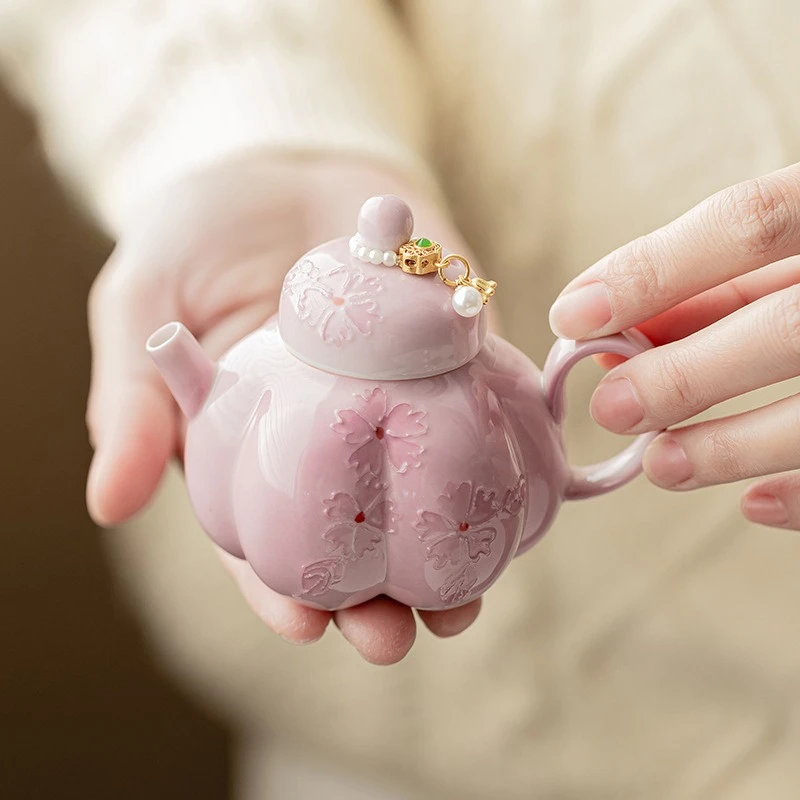 

Фарфоровый чайник с лавандой Arita, ручная роспись, цветочный дизайн, термостойкий компактный размер для японской чайной церемонии, домашнее использование