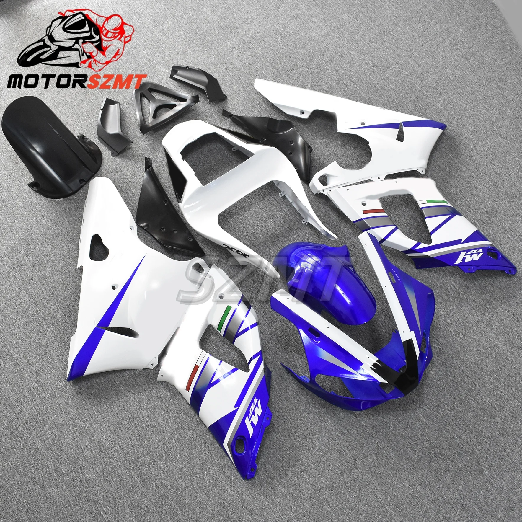 Motorcycle Fairing Kit for Yamaha R1 00-01 YZF1000 2000 2001 Fairing Blue White