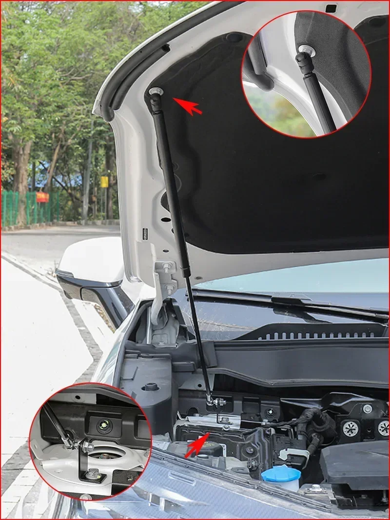 Puntales de Gas del capó delantero, soportes de elevación del amortiguador, accesorios de estilo de coche para Haval H6 2021 2022 2023 2024