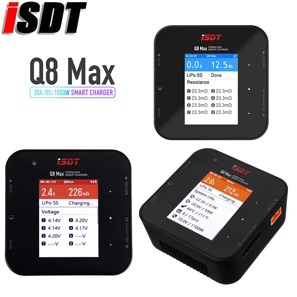 ISDT Q6 Nano 200W/Q8 Lite 500W/Q8 Max 1000W 1-6S/2-8S High Power Lipo Battery Balance Charger For RC Car Truck FPV Drone Toys