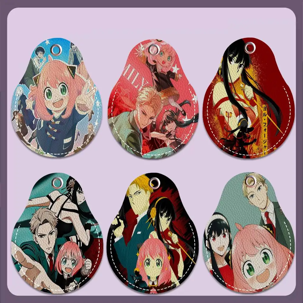 اليابانية مانغا S-Spy-X-Familyes حامل بطاقة الوصول واقية مصعد القرب بطاقة حالة الحيوانات الأليفة مكافحة فقدان جهاز تعقب