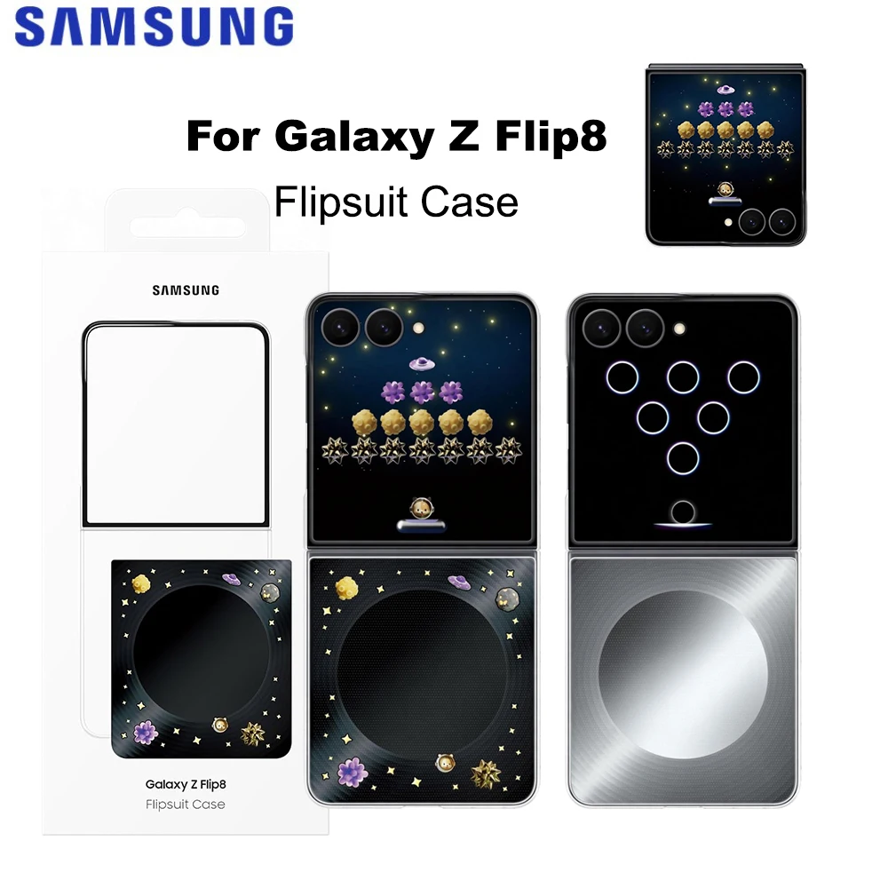 Original Samsung Galaxy Z Flip8 Flipsuit Case Insert Cards LED Light Effects Protective Case EF-FF776