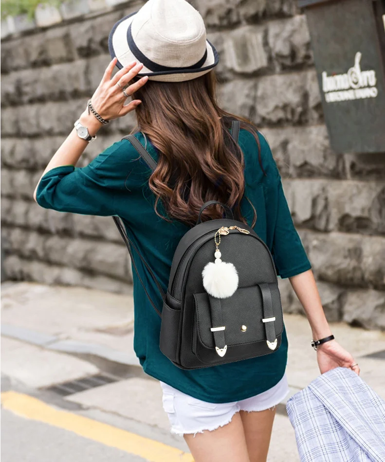 Stylish Mini Backpack - Premium PU Leather, Compact Daypack for Daily Essentials, Versatile and Practical for Multiple Occasions