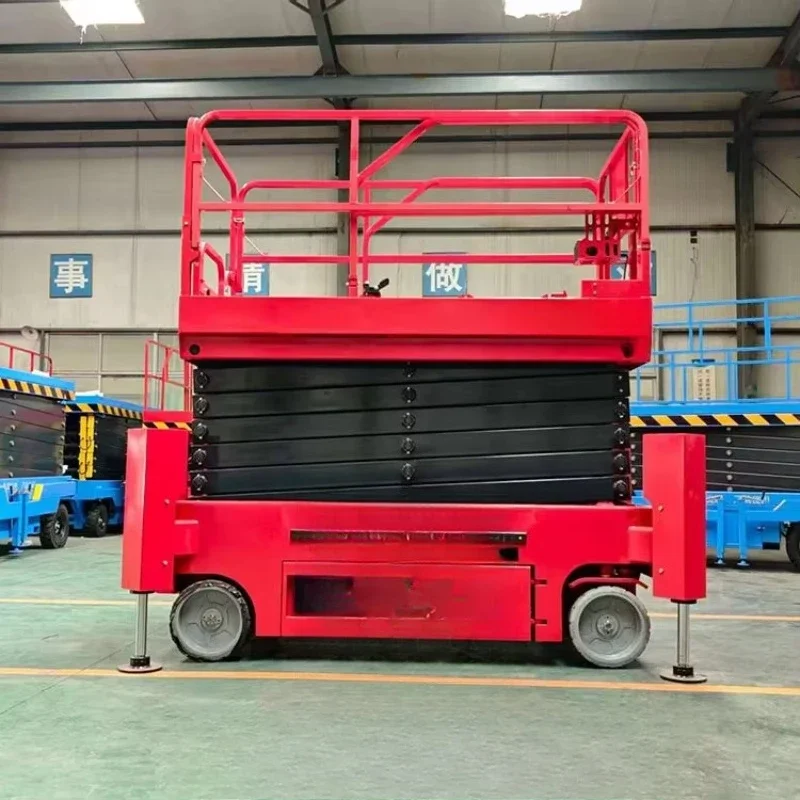 Automatic hydraulic scissor aerial work platform lift