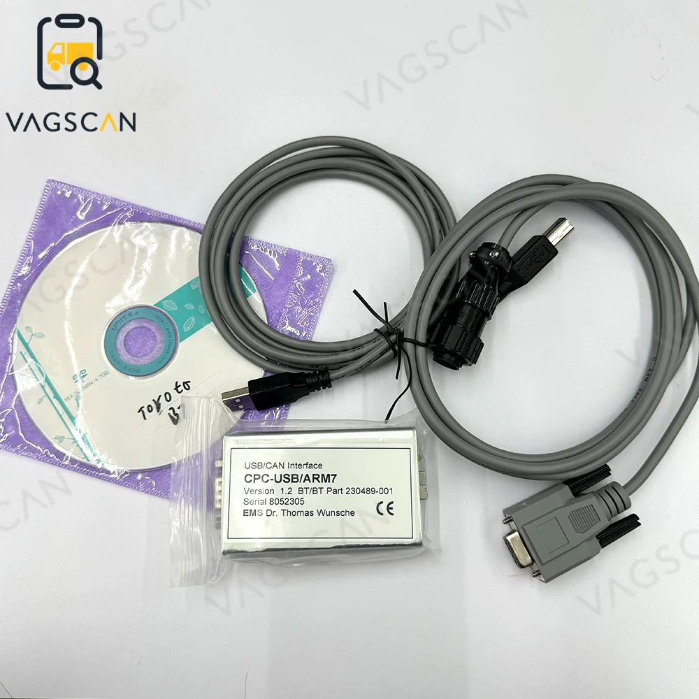 

Новый сканер для вилочного погрузчика 2025 года для Toyota Bt TruckCom CAN Arm7, интерфейсная коробка, линия связи может шины, диагностический инструмент USB/CAN