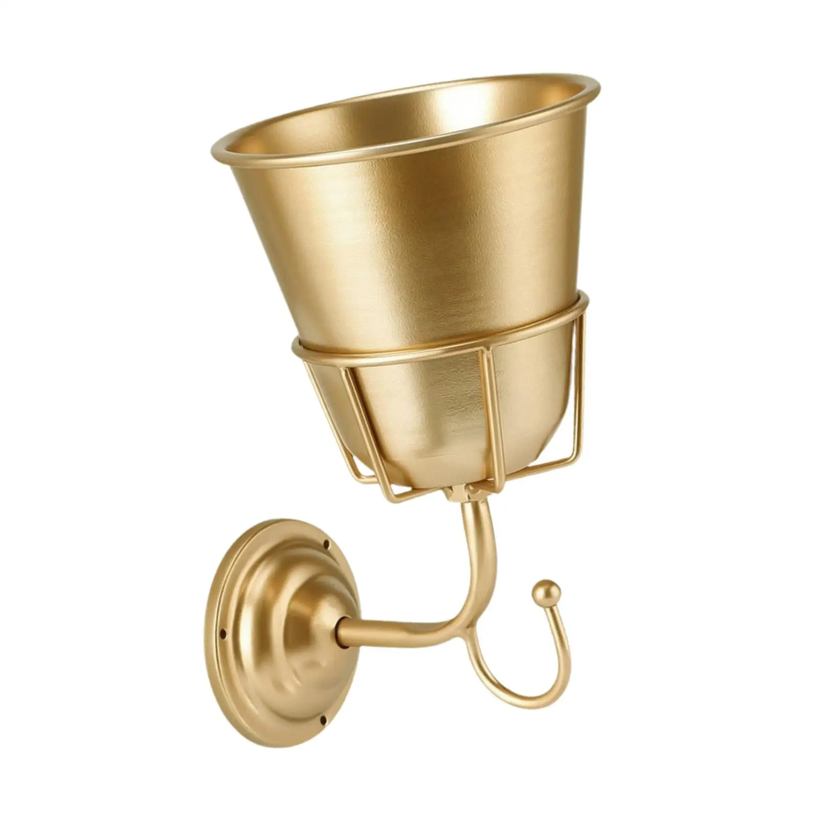 Gold Wall Vase Organizer Stylish Ornament Flowerpot for Home Bedroom Kitchen