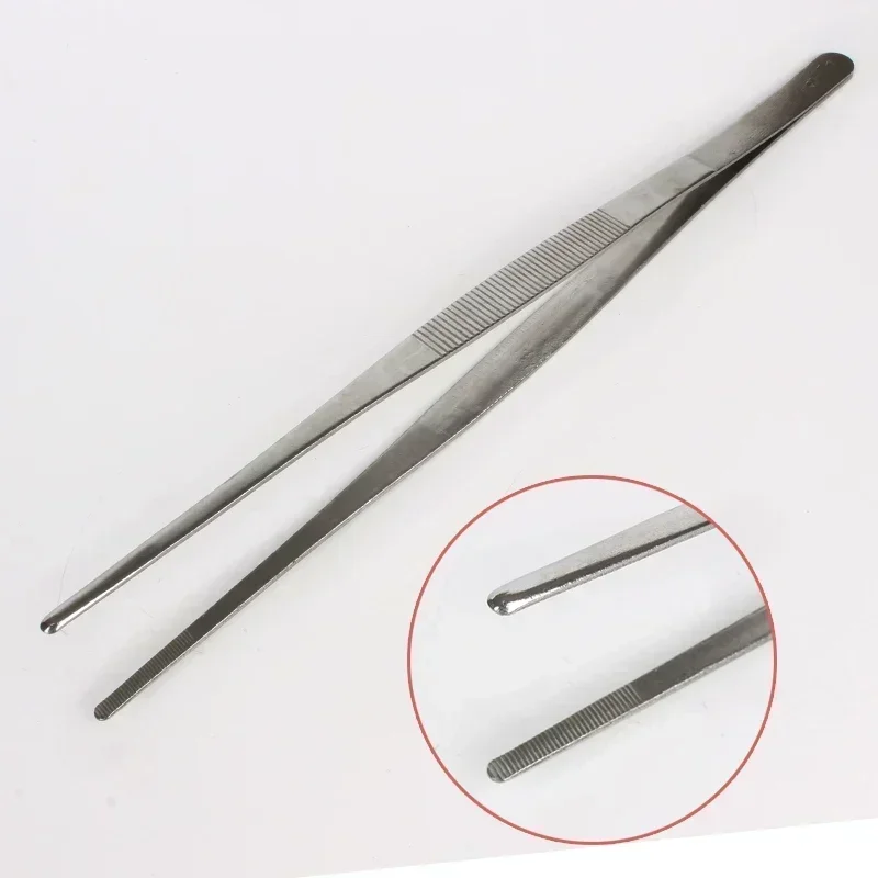 Pincettes de précision en acier inoxydable, 12.5/14/16/18 cm, pointe dentelée pointue incurvée, outils à main de réparation, pincettes industrielles