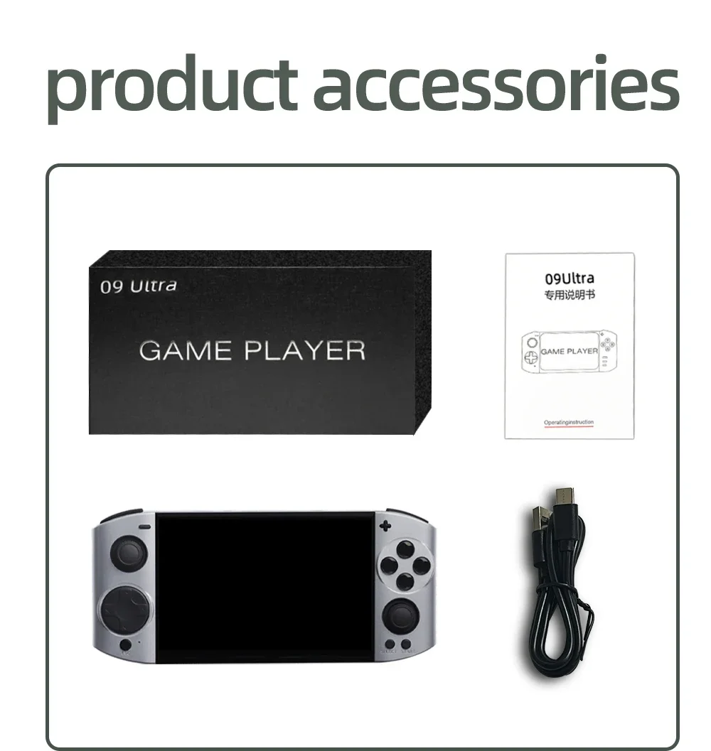 

Linux 5.1 OS 09 Ultra 5.1‘’ OLED HD display screen Retro For PSP/GBA Game Console 3D joystick Duel Double Player Mech Edition