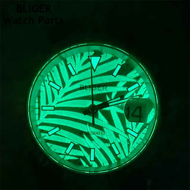 BLIGER 36mm /39mm Silver Dial Gold NH35A Automatic Mens Watch Sapphire Glass Luminous Dial