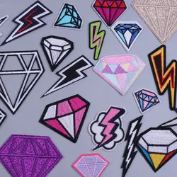 Diamond Embroidery Appliques Ironing Lightning Sewing Supplies Decorative Planet Badges Patches Clothing