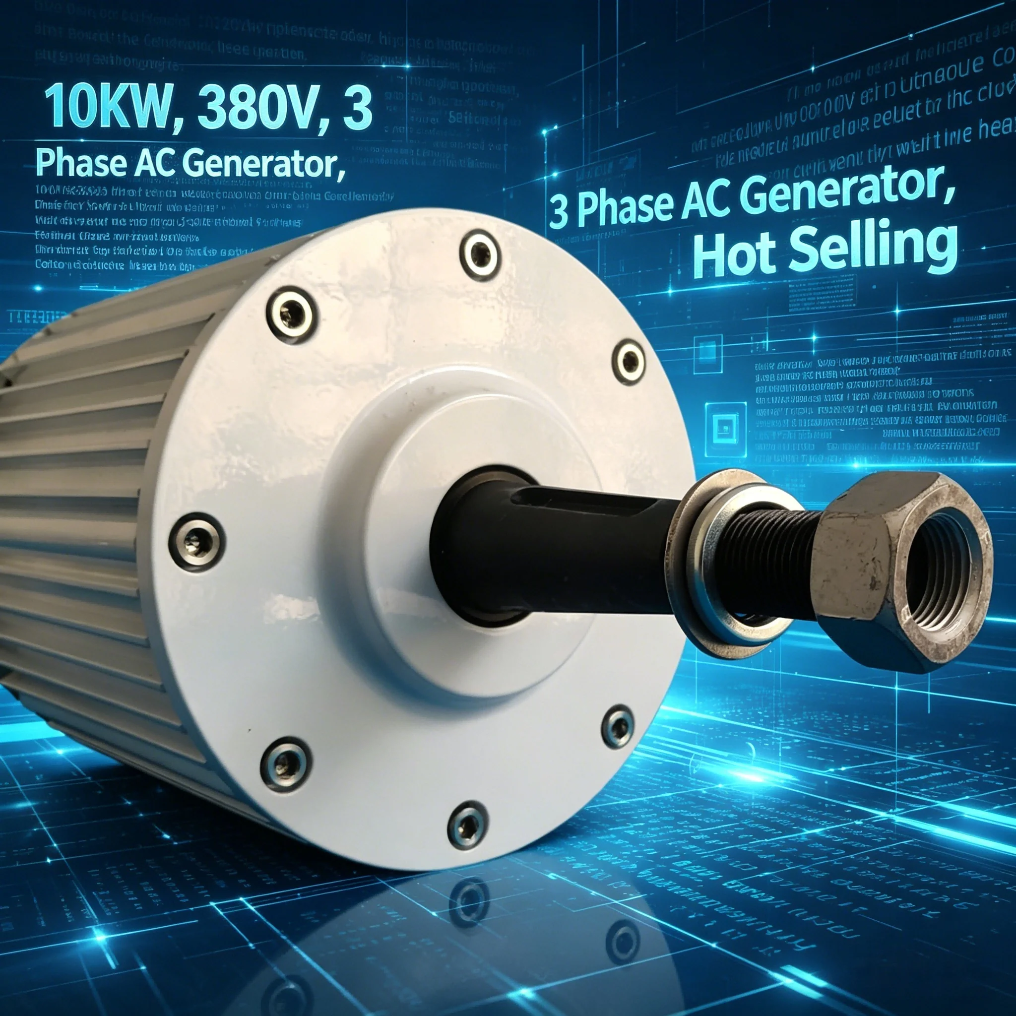 30KW 380V AC Three Phase Permanent Magnet Generator Low RPM Direct Drive Gearless PMG Alternator for Wind Water Turbine
