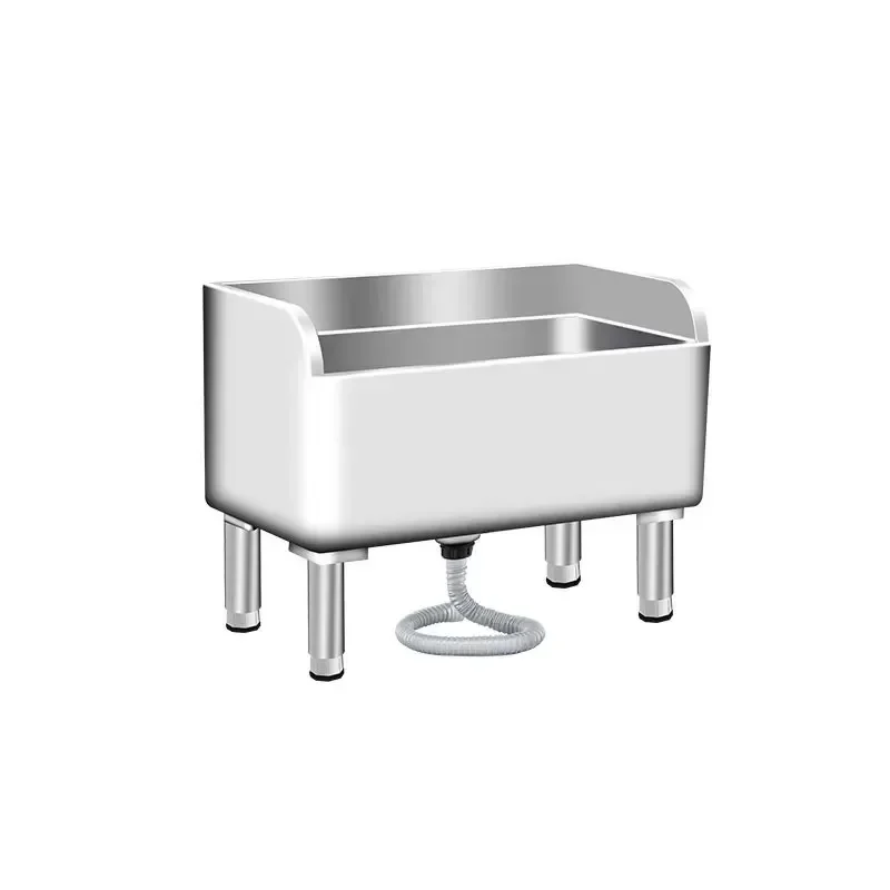 Stainless steel mop pool, rectangular raised anti-overflow mop pool