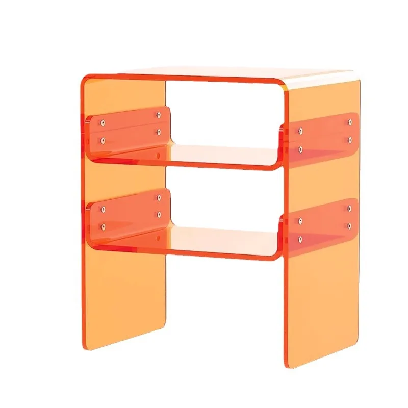 

Acrylic transparent bedside table, living room household small apartment bedside storage cabinet