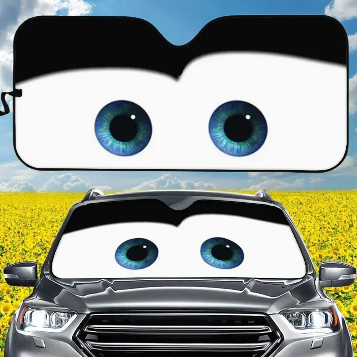 

Мультяшная оконная фольга, 4 цвета, глаз Pixar, солнцезащитный козырек на лобовое стекло с подогревом, козырек на переднее окно автомобиля, инструменты для защиты от солнца