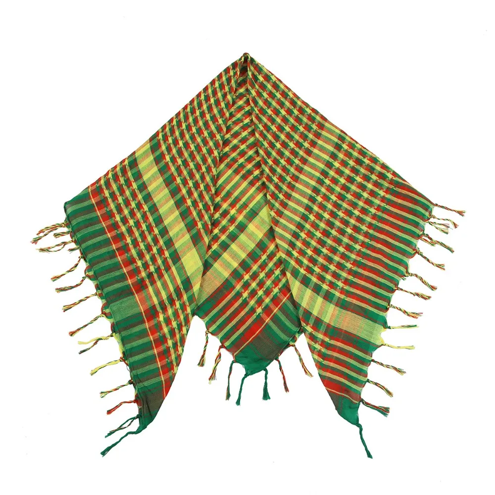 Windproof Middle East Muslim Scarf Neck Warmer Sandproof Arabic Square Scarf Thickened Red Yellow Green Headscarf Outdoor Sports - view 3