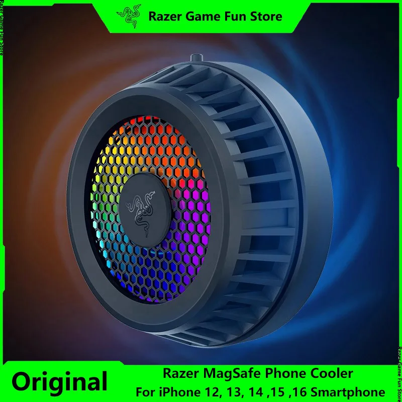 Новый кулер для телефона Razer MagSafe доступен для iPhone 12, 13, 14, 15, 16, технология охлаждения смартфона, 12 светодиодов RGB