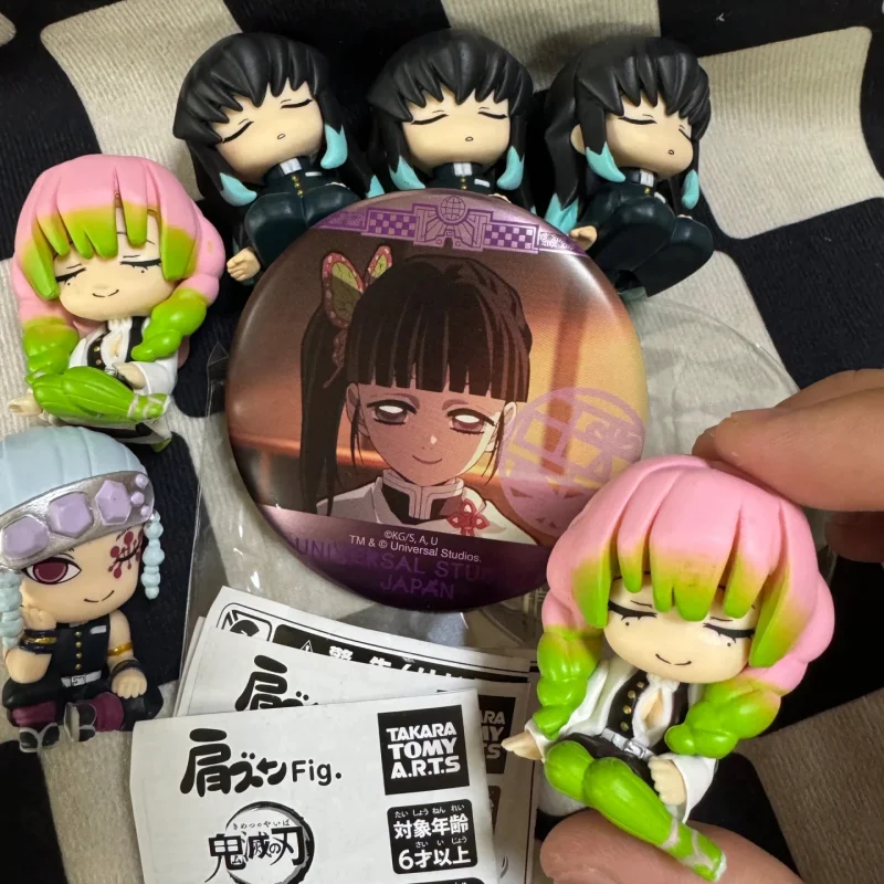 TAKARA TOMY Anime Demon Slayer Gashapon Speelgoed Schouder tot Schouder Serie 2 Uzui Tengen Tokitou Muichirou Figuur Model Decoratie