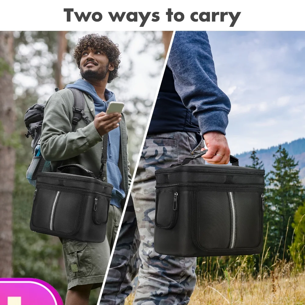 Carrying Case for BLUETTI Elite 30 V2 Portable Power Station Bag Storage Case Waterproof Multi-Pockets With Straps For Traveling