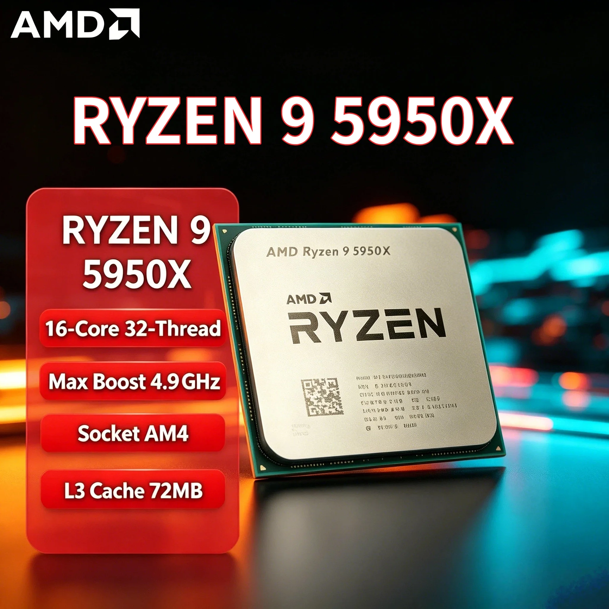 Ryzen 5000 R9 5950x AMD Gaming CPU R9 5950X Ryzen 5950X 16C 32T