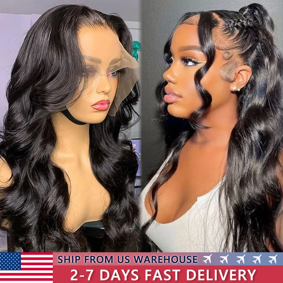 30 32Inch Body Wave 13x4 Lace Front Wig Indian Human Hair 13x6 Hd Transparent Lace Frontal Wigs Pre Plucked Bleached Knots Bling