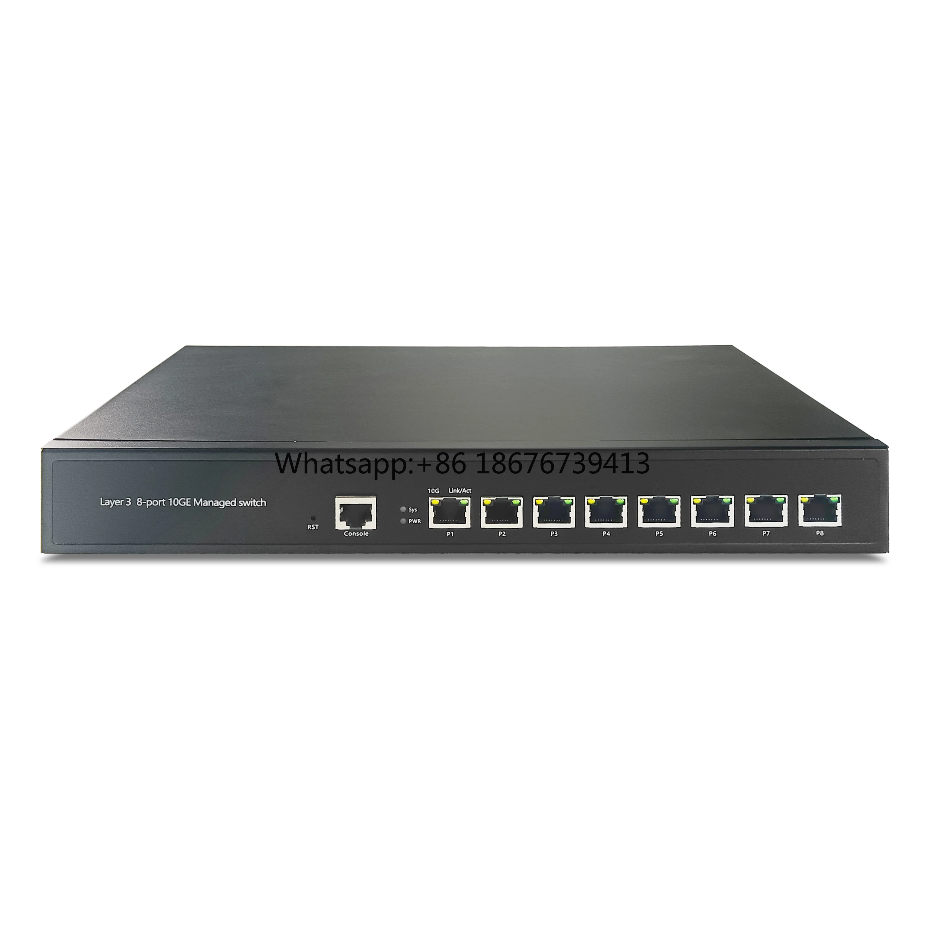 GXCOM ES3000-8M L3 Managed 10G 8 Port Switch 160Gbps Non-blocking Support 2.5G/5G/10G Auto-Negotiation for Wi-Fi 7 & Data Center