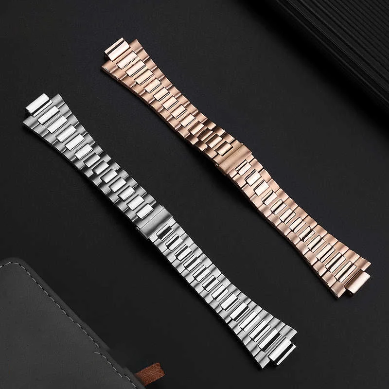 convex stainless steel watch band Bracelet 25X13mm for Patek Philippe Nautilus 5711 5726 5712g steel strap Watch accessories