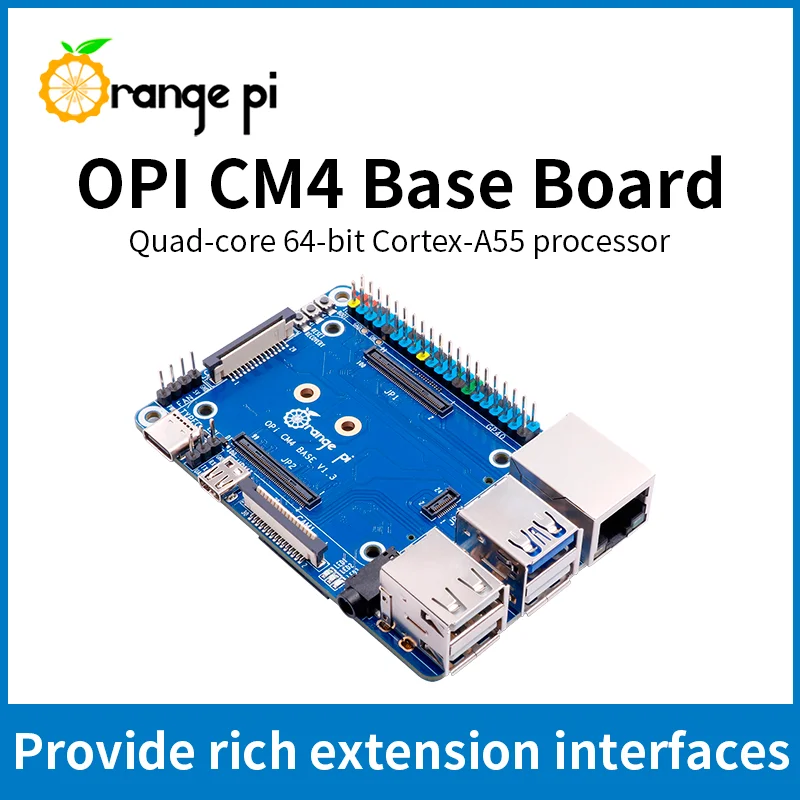 

Orange Pi CM4 Base Board Compute Module 4 with M.2 M-KEY Slot Gigabit Ethernet RJ45 Support Access to OPi/Rpi CM4 Core Board