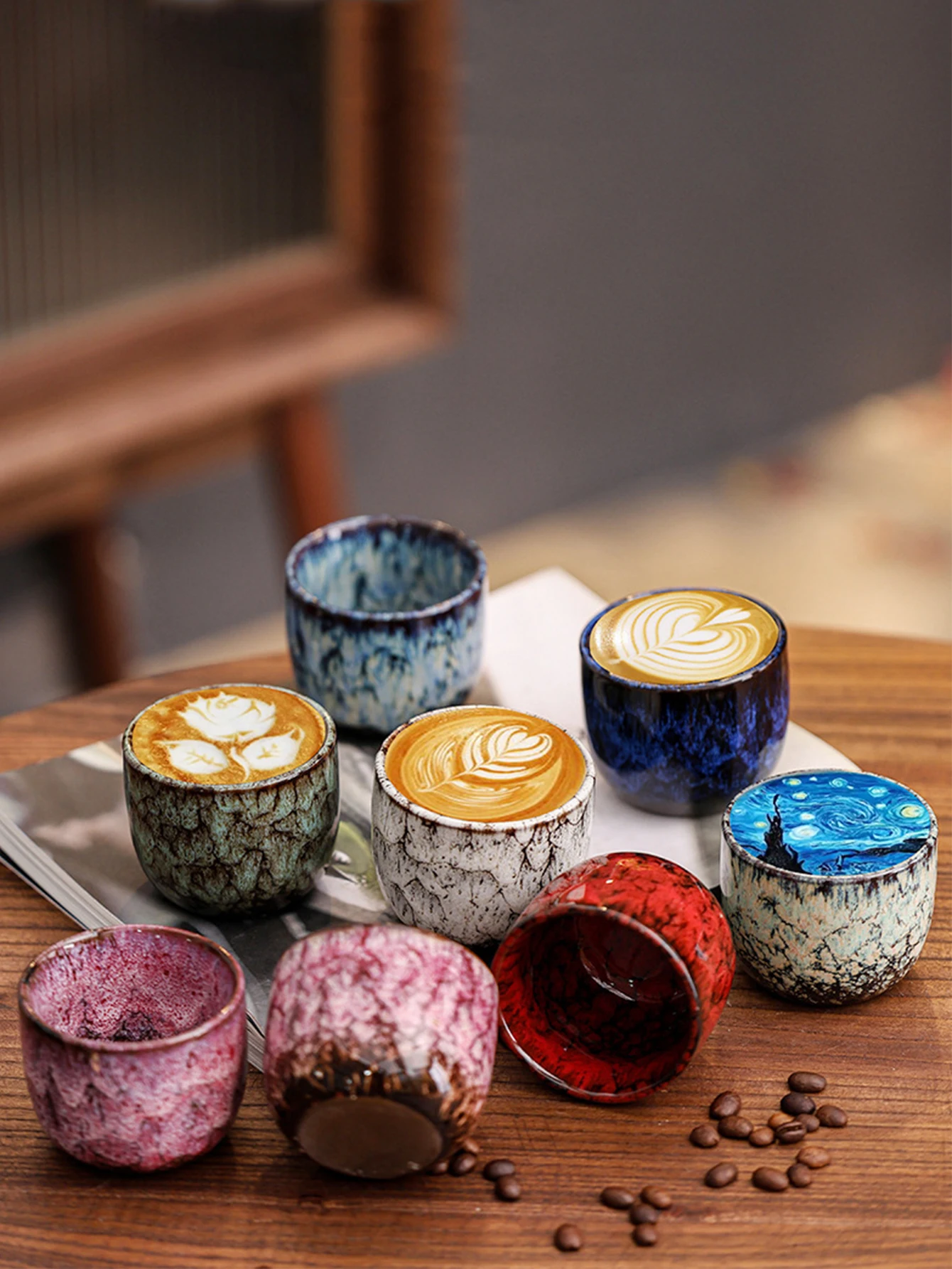 1 Ceramic Espresso Cup Latte Art Cup Kiln-Fired Glaze Japanese-Inspired, Coffee Cup
