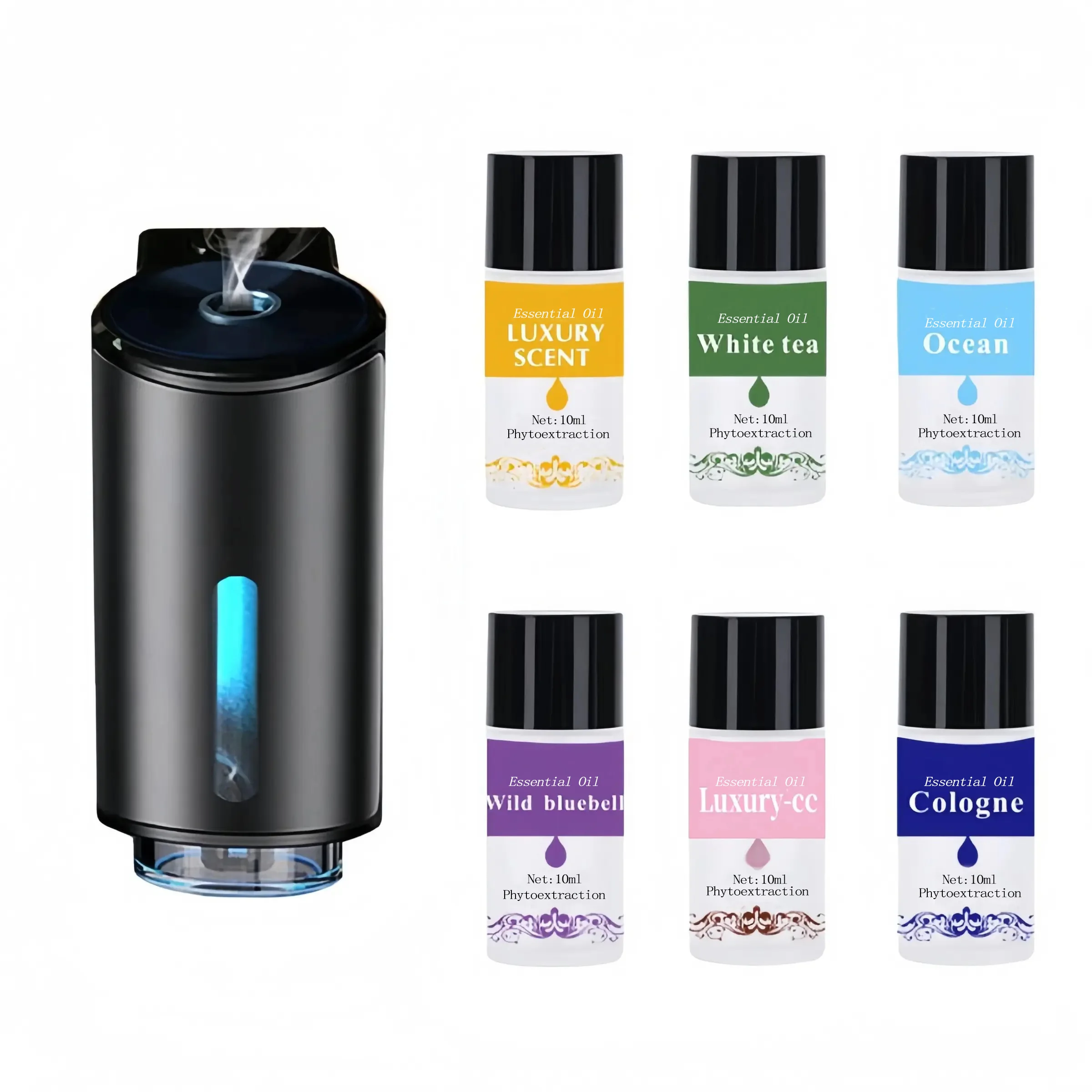 

Car air freshener, three intensity adjustable, car aroma diffuser, portable freshener perfume fragrance