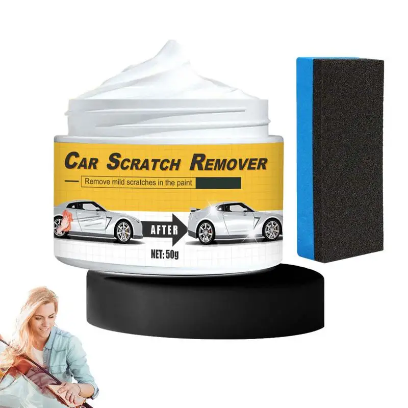 

50g Car Wax Polish Scratch Remover Heavy Duty Car Wax Solid Cars Scratch Remover Car Wax Kit Cleaner For Remove Cratches Car