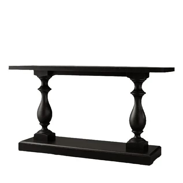 

Solid wood furniture Nordic simple entrance cabinet side cabinet French country retro villa side cabinet back few