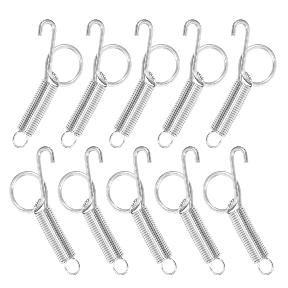 

24Pcs Cage Door Spring Lock Hooks Metal Finger Latch for Rabbit Bird Small Animal Pet Cage Accessories Escape Proof