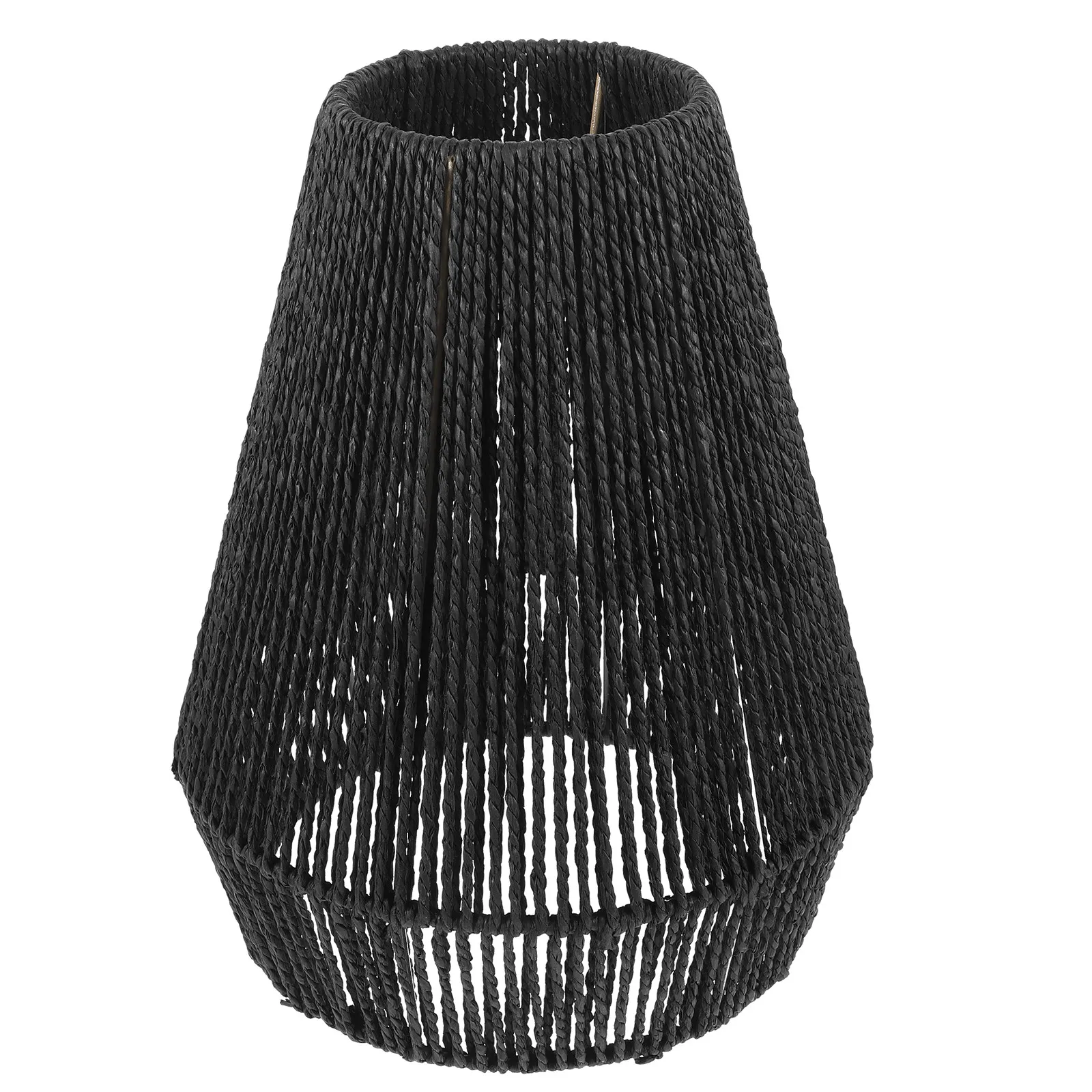 Premium Paper Rope Woven Retro Lampshade for Ceiling Light Indoor Decor Soft Light Diffuser Natural Atmosphere Vintage Style